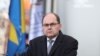 Christian Schmidt, who heads the UN Office of the High Representative in Bosnia, speaks to reporters in Sarajevo on April 12.