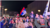 Jelena Trivic addressing at protest of opposition parties in Banja Luka
