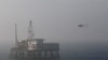 An oil platform in the Caspian Sea, east of Baku (file photo)