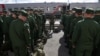 Призывники перед отправкой к местам прохождения военной службы из областного сборного пункта "Егоршино". Россия, Свердловская область