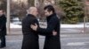 Bulgarian Prime Minister Kiril Petkov (right) and Dimitar Kovacevski, the prime minister of North Macedonia, meet in Sofia ahead of talks on relations between the two countries, which took place on January 25. 