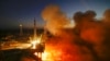 A Soyuz MS-22 space ship carrying a new crew to the International Space Station blasts off at the Baikonur Cosmodrome in Kazakhstan in September 2022.