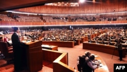 A session of Pakistan's parliament in Islamabad