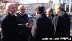 Armenia - Kharabakh war veterans protest against the arrest of a longtime comrade, Yerevan, 15 Jan2016 