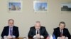 Armenia - James Warlick (R) of the United States, Russia's Igor Popov (C) and France's Jacques Faure, the three co-chairs of the OSCE Minsk Group, at a meeting with Defense Minister Seyran Ohanian in Yerevan, 4Feb2014.