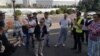 Protesters rally in Almaty to support recent Zhanaozen protests on September 4.