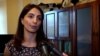 Armenia - A correspondent for the "Zhoghovurd" daily, Knar Manukian, speaks to fellow reporters, 17June, 2016.