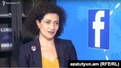 Աննա Հակոբյանը «Ազատության» տաղավարում: