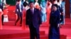 Chinese President Xi Jinping and his wife, Peng Liyuan, arrive for the welcome ceremony for the China-Central Asia summit in Xi'an, China, on May 18.