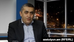 Armenia -- Dashnaktsutyun's Armen Rustamian is interviewed in the RFE/RL studio in Yerevan.