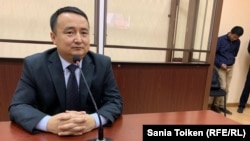 Serikzhan Bilash attends a hearing in Nur-Sultant on June 7.