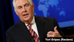 U.S. Secretary of State Rex Tillerson at the State Department on August 22, 2017
