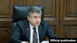 Վարչապետ Կարեն Կարապետյանը վարում է Կառավարության նիստը: 30-ը նոյեմբերի, 2017 թ․