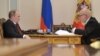 Russian President Vladimir Putin (left) met with Presidential Human Rights Council head Mikhail Fedotov at the Novo-Ogaryovo residence outside Moscow on November 1.