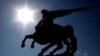 Armenia -- Statue "Sasuntsi Davit" by Yervand Kochar in Yerevan, 15Jun2012