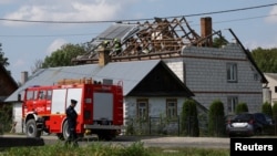 Пашкоджаны расейскім дронам прыватны будынак у Польшчы