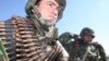 Georgia -- Georgian soldiers train during a military drill under U.S. military instructors supervision at the Krtsanisi military training center, some 35 km from Tbilisi, 20 Mar. 2006