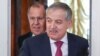 Tajik Foreign Minister Sirojiddin Aslov, now Muhriddin, meets with his Russian counterpart, Sergei Lavrov, in Moscow last month.