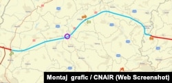 Cu săgeţi verzi sunt marcate capetele lotului Biharia-Chiribiş, iar cu săgeţi portocalii capetele lotului Chiribiş-Suplacu de Barcău. Cu roșu sunt indicate loturi aflate în circulație.