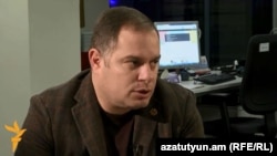 Armenia - Hovhannes Sahakian, a leading member of the ruling Republican Party, at Azatutyun TV's Yerevan studio, 14Jan2014