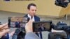 Kosovar Prime Minister Albin Kurti talks to the press during his visit to Brussels on April 28.