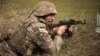 An Armenian soldier participates in a military exercise in April 2020.