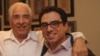 A photo shows Iranian-American consultant Siamak Namazi (right) and father Baquer Namazi, both of whom had been held in Iran.