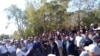 The protesters rallied in front of the mayor's office Zhanaozen, challenging Kazakhstan’s plans to build dozens of industrial facilities in the country with China's financial assistance.