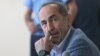 Armenian ex-President Robert Kocharian attends a court hearing in Yerevan on May 13. 