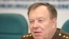 General Nikolai Solovtsov speaking to journalists in Moscow on February 19